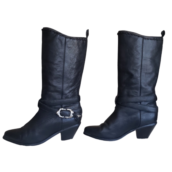 Zodiac Buckley Western Boots Black Leather Upper Women's Size 8M - Picture 5 of 16
